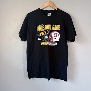 2016 Rose Bowl Size Large T-shirt Men’s Iowa Hawkeyes Stanford Cardinals Black